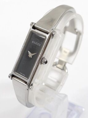 Gucci 1500L Stainless Steel Black Dial Bangle Watch – Swiss Made